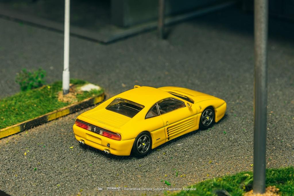 TARMACWORKS Scale Ferrari 348 Challenge Yellow Finished Model 1/64 T64R-082-YL