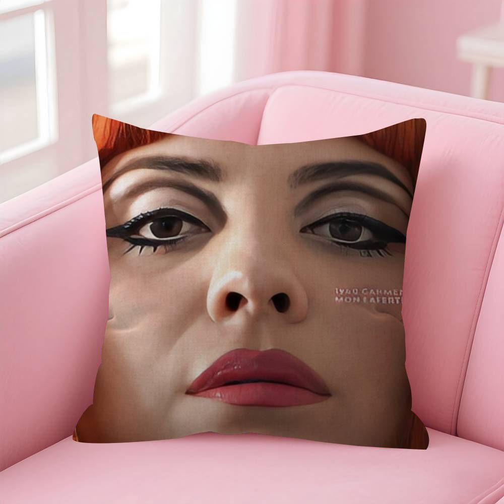 Singer MMon Laferte Music Cushion Cover Car Throw Pillow Case For Sofa Car Christmas Gift 40x40cm 45x45cm