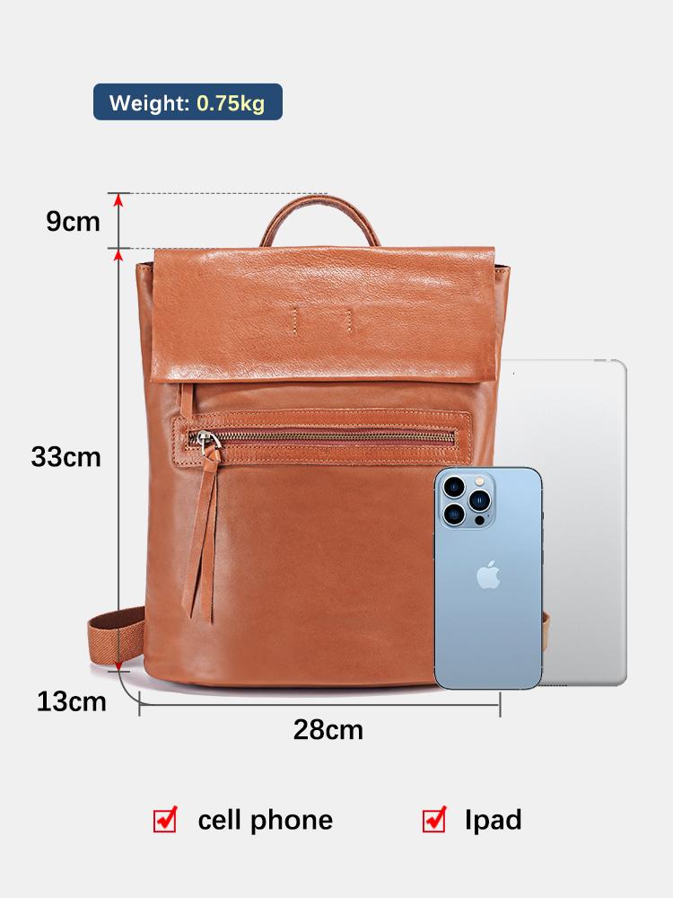 Женский ретро-рюкзак из коровьей кожи Zency — фото 4