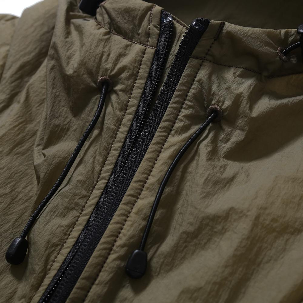 Moif [Aw23]Hooded Crop Vest / Mars