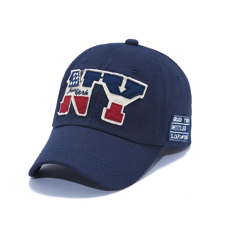 

JYL TS DIY Cross Border Letter Cap Embroidery Patch Outdoor Casual Cotton Hat Navyblue_ бульбашок кольору