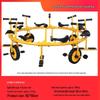 Children's Double Pedal Tricycle with Basket for Outdoor Play