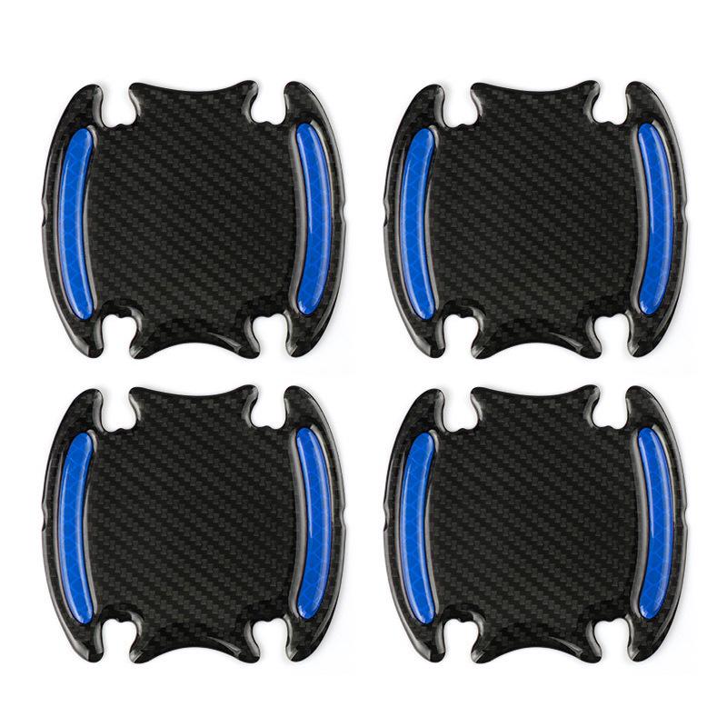 "Car Reflective Decorative Stickers: Carbon Fiber Door Bowls, Mirrors, Wheel Eyebrows & Bumper Anti-Collision Strips"