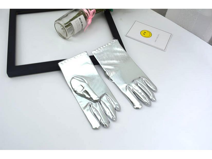 Adult Women's Summer Performance Gloves - Gold Fluorescent Thin Spandex Gloves for Dance, Stage, or Parties.