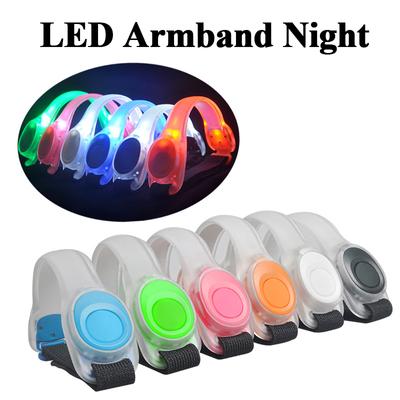 Cycling LED Light Up Armband Night Running Safety Walking Roller Skates Light Leg Warning Armband Adjustable Wearable Arm Belt