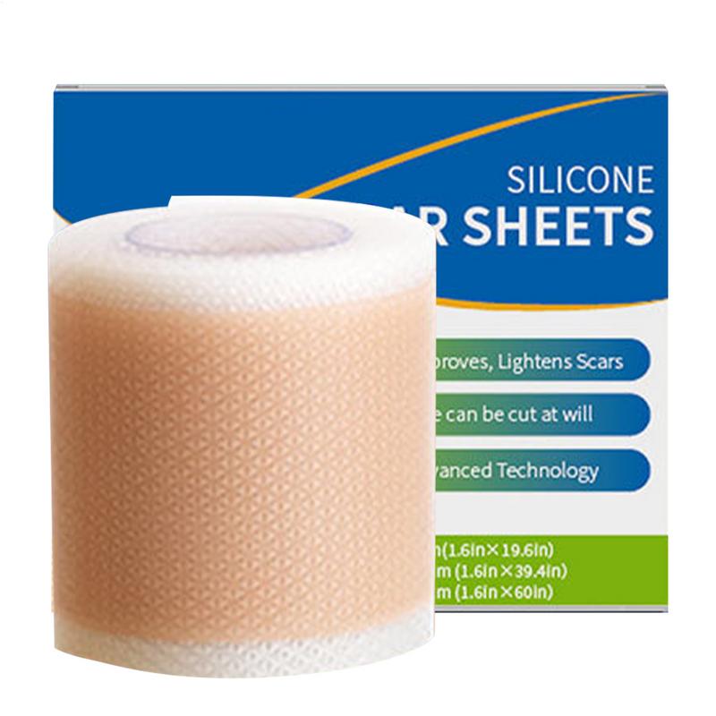 Cinta de Silicona para Cicatrices 4x50cm Láminas para Cicatrices Silicona Suave Reutilizable Tira para Eliminar Cicatrices Autoadhesiva Tiras Efectivas para el Cuidado de la Piel