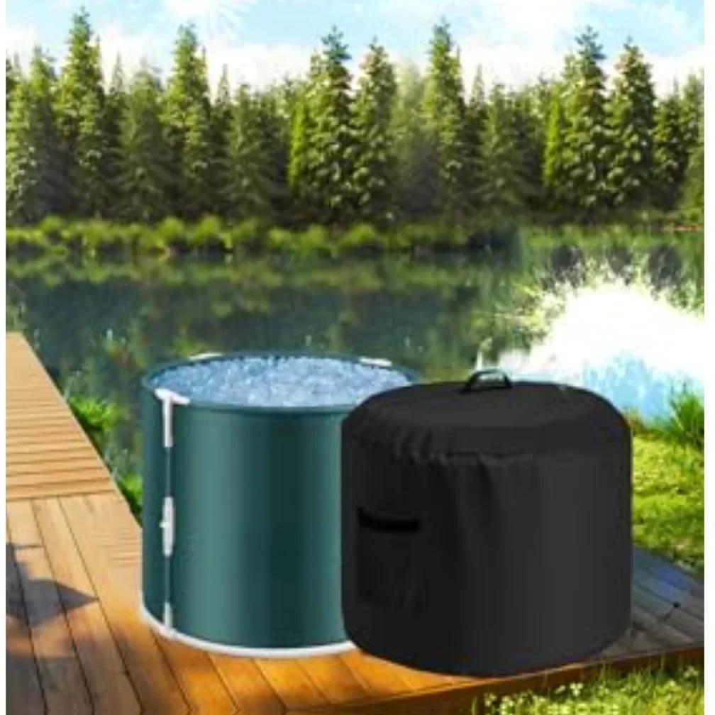 Portable Ice Bath Tub Cover Fit Most Portable Ice Bath Tubs 35*35*30inch 600D Oxford Dustproof For Cold Plunge Tub Protect Cover