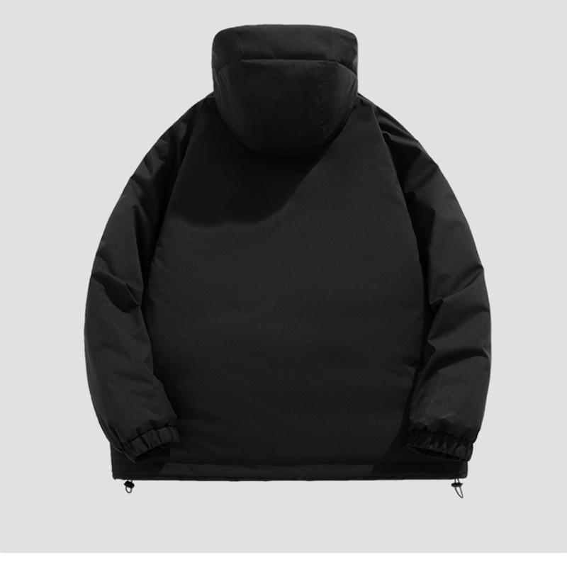 Cozy Up Men's Casual Sports Loose Hooded Thickened Workwear Warm Cotton Jacket