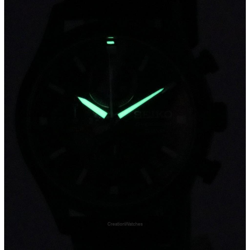 Seiko Conceptual Chronograph Nylon Strap Black Dial Quartz SSB421P1 100M Men's Watch