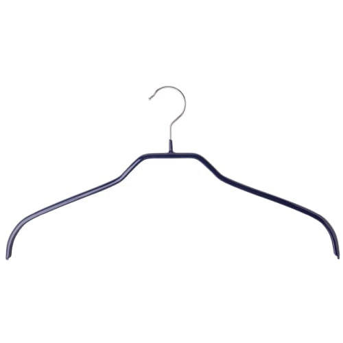 MAWA Silhouette 4110-Piece Hanger Set, Dark Blue, Slim, Space-Saving, Non-Slip Coating, Durable Metal Hangers, Ideal for Shirts, Blouses, and Jackets,
