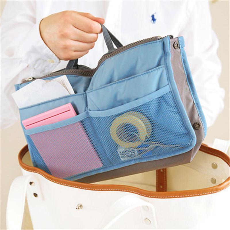 Large Portable Double Zipper Toiletry & Cosmetic Bag - Korean Style Multifunctional Storage Liner