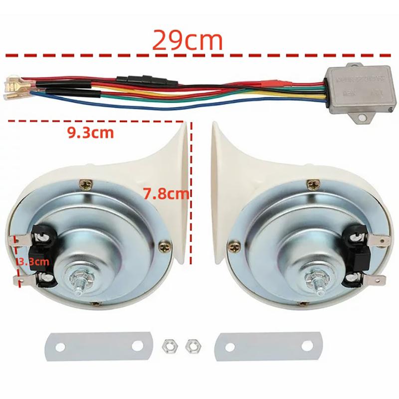 1 Set Home Security Alarm 12V Speakers Automotive 115DB Horn Car Speaker Electric Siren Loud Air Snail Horn