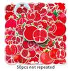 50 Cute Cartoon Pomegranate Stickers - Waterproof Fruit Graffiti for Suitcases and Journals