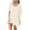 Kaftano da donna con bordi in nappa chiffon costume da bagno spiaggia largo copricostume bikini