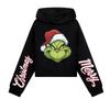 Kids' Casual Fashion Christmas Printed Long Sleeve Hooded Sweatshirt (No Drawstring)