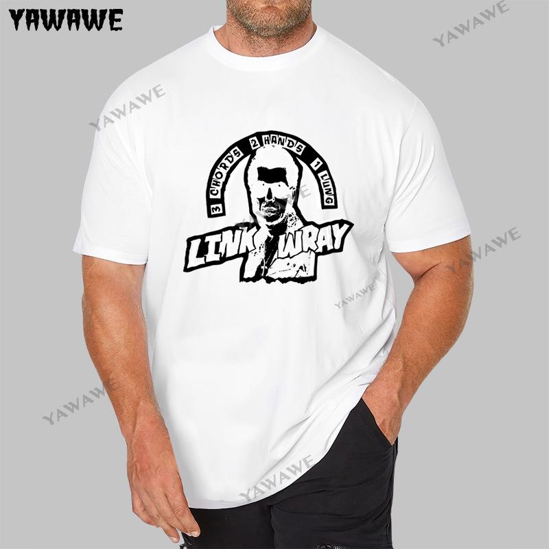 Men Cotton oneck T Shirt Summer Tshirt Link Wray Rumble Rock Roll Guitar Legend Rumble 1950 unisex teeshirt Vintage tshirts S