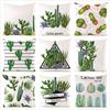 Cartoon Minimalist Cactus Style Digital Printing Short Plush Pillow Covers For Car Sofa Office Cushion Cover Home Goods