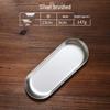 Japanese Retro Stainless Steel Oval Accessory Tray - Creative Gold Dessert and Towel Plate