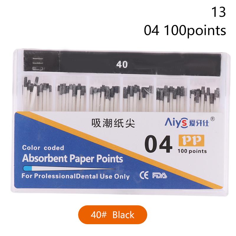 1 Låda Dental Absorberande Pappersspetsar Sterila Blandade Storlekar 02 04 06 Konicitet 15-40 Tandvårdsmaterial Endodonti Pappersspetsar