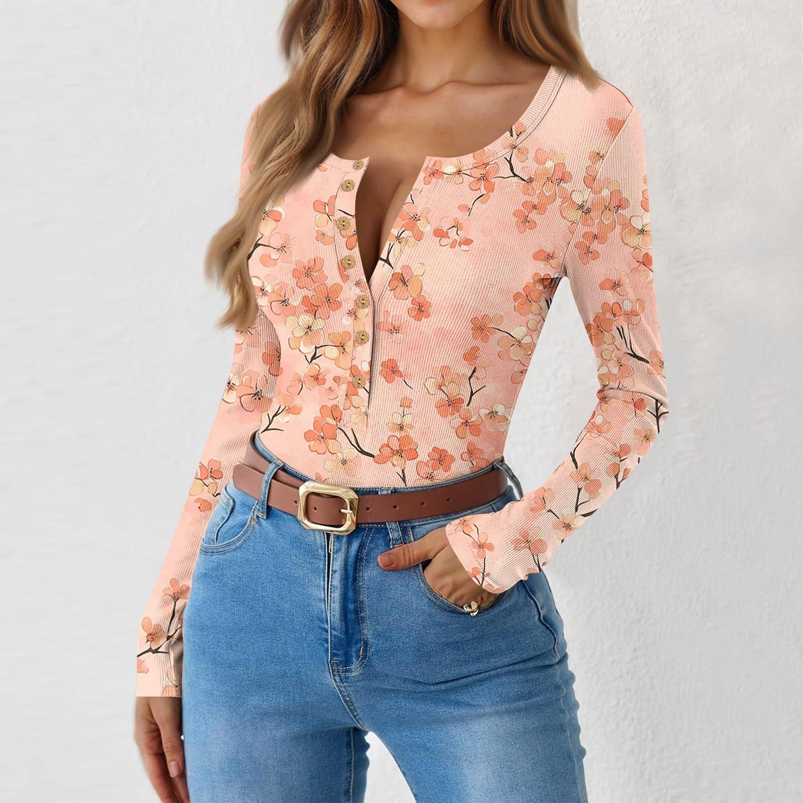 

Женская приталенная футболка Модная повседневная с градиентным принтом Пуловер с круглым вырезом и длинным рукавом XL