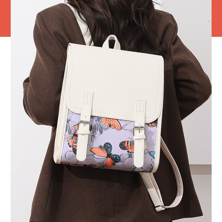 Rucksack Damen Vintage College-Stil Rucksack mit großem Fassungsvermögen