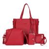 4pcs/set Tassel Women Crossbody Bag Large Capacity Handbag Fashion PU Leather Shoulder Bag  Travel