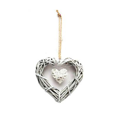 Display Mold Double Ornament Handmade Heart Shape Design Hanging Home Decoration Supplies for Living Room