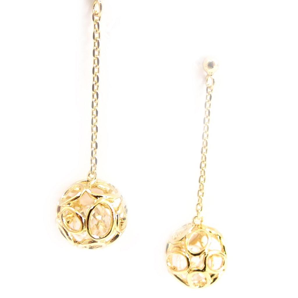 Les Trésors De Lily [K7180] - Cercei „Coreografie” placați cu aur