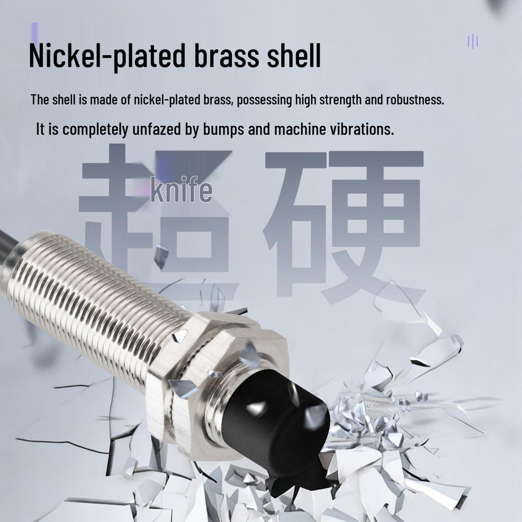ZanIP68 Waterproof Metal Sensor: Detects Copper, Aluminum, Steel Distance with No Attenuation, NPN Normally Open, PNP