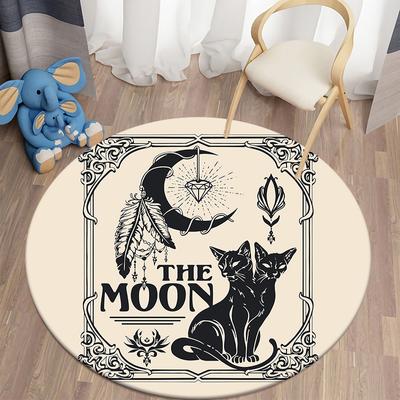 Boho Style Round Carpet Floor Mat Living Room Carpet Polyester Carpet Mat Children 'S Room Decoration Room Decor Prayer Carpet
