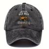 Washed baseball cap printed retro old cap European and American dad hat men's baseball cap