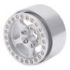 1.9 Inch Beadlock Wheels Aluminum Alloy 5 Hole Silver Rims Non Staining Lock Tire RC Wheel Rims