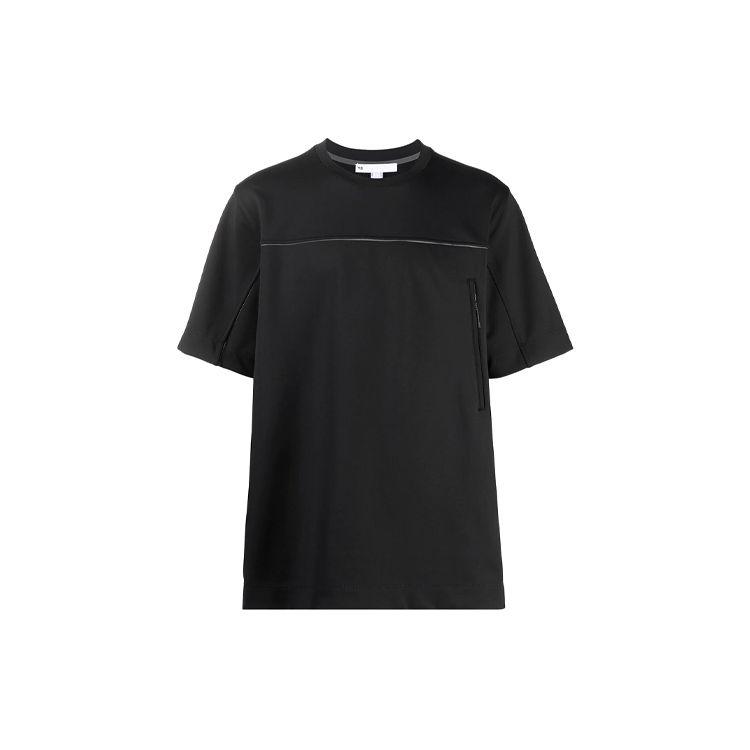 

Y-3 SS21 Logo Pattern Round Neck Short Sleeve T-Shirt Men Tops Black GV6088
