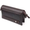 Stylish Men's Clutch Bag Made of Genuine Combined Leather CANPELLINI 21566 Brown