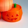 Halloween Pumpkin Tower Decompression Toy 3D Printed Layered Spiral Cone Fidget Toy Mini Sensory Toy for Stress Anxiety Relief