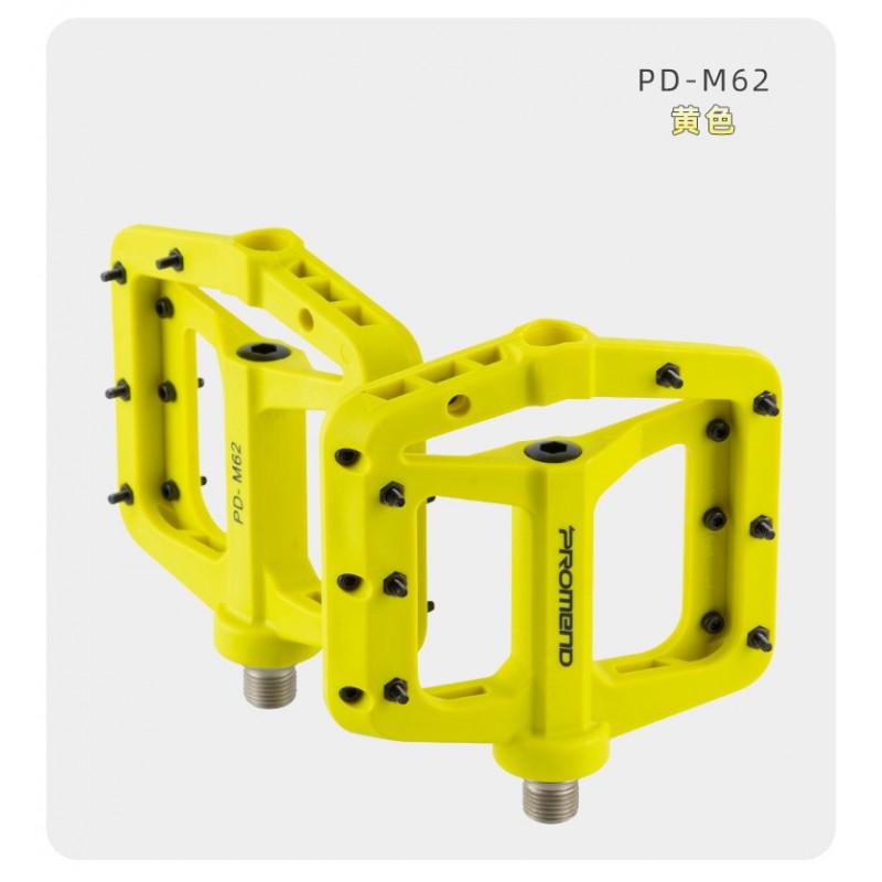 Mountain Bike Pedals With Nylon Body Triple Sealed Bearings Wide Anti-Slip Platform Off-Road Cycling