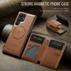 Detachable Magnetic Wristband Auto Leather Case for Samsung Galaxy S25 Ultra/Edge S24 Plus S23 FE S22 Card Holder Wallet Cover
