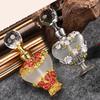 1PC 5ml Perfume Bottle Crystal Refillable Empty Bottles Flower Glass Essential Oil Bottle Home Decor Christmas Mother's Day Gift