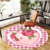 1PC Rose Heart Office Round Area Rug, Under Office Chairs Bedroom Living Room Home Decor,Carpet for Office, -1110292
