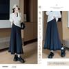 NONELECEDOLE Knit Skirt with Long High Thick Elastic Loose Perfect for and Winter Women's Fringe, Skirt, Waist, A-Line, Waist, Fashionable, Fit,