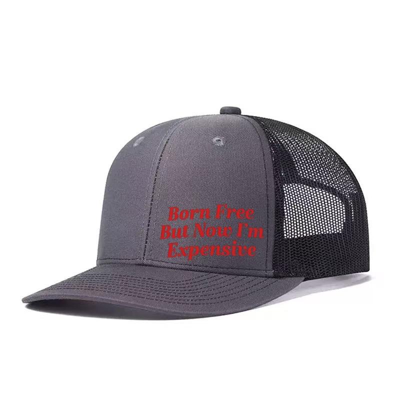 Born Free Expensive Printed Adjustable Baseball Cap Snapback Dad Hat Breathable Trucker Mesh Hat Golf Fishing Outdoor Sun Cap