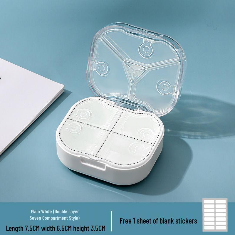 Compact, Moisture-Proof Pill Box for Daily Medication - 3 Times a Day, 7-Day Organizer