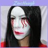 Maska Horrorowa NPC Lateks Długie Włosy Zakrwawiona Sadako Cosplay Na Halloween I Imprezy Kostiumowe