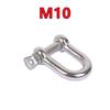 M4-M14 D Type Shackle Short Paragraph Rigging 304 Stainless Steel Shackle Hooks Boat Rigging Hardware for Chain Wirerope Lifting