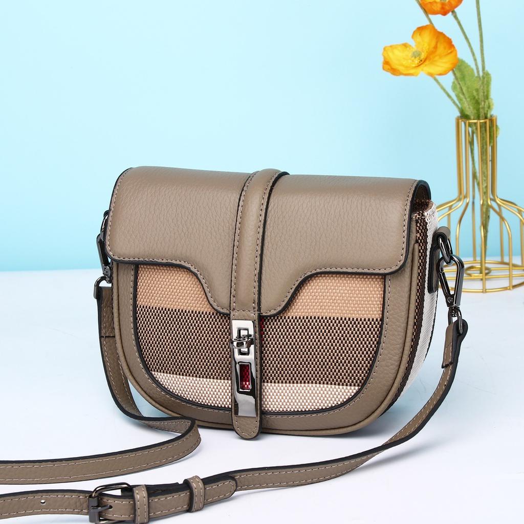 New Lady Shoulder Bags Fashion Handheld Bag Retro Korean Style Checkered Saddle Bag Trend Leisure Versatile Crossbody Bags