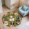 Chihuahua pattern round rug,Carpet Rug for Living Room Bedroom Sofa Playroom Decor,Non-slip Floor Mat,Holiday Gifts and Birthday Gifts.