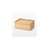 MUJI Stackable Bamboo Rectangular Storage Box with Half Lid, 26cm (W) X 185cm (D) X 25cm (H), Item