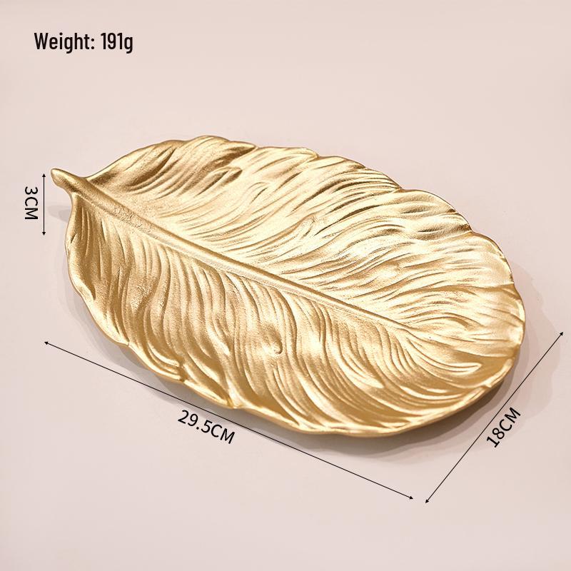 INS Nordic Snack & Candy Tray: Elegant Golden Decorative Plate for Living Room or Dining Table Storage and Ornamentation.