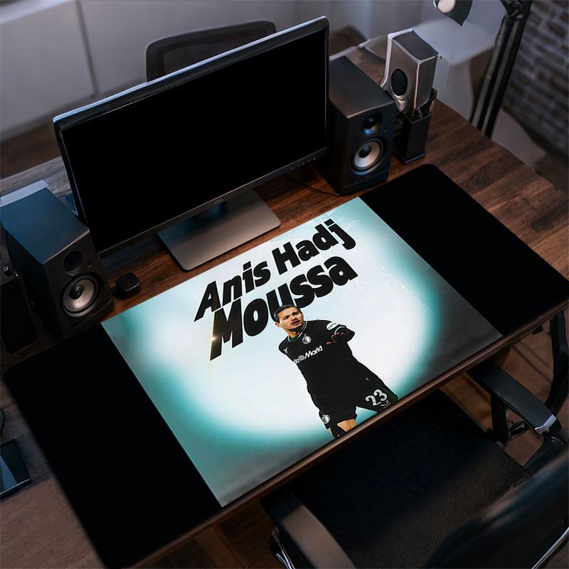 Anis Hadj Moussa Mouse Pad, Large Gaming Desk Mat, Non-slip XXL Mousepad for Laptop & Tablet, Mini PC Playmat with Stitched Edges
