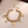 Colorfast Korean-Japanese Titanium Steel Women's Bracelet - Versatile, Fashionable Hand Jewelry.
